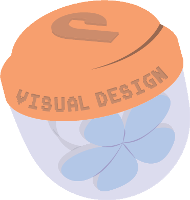 Visual design icon image